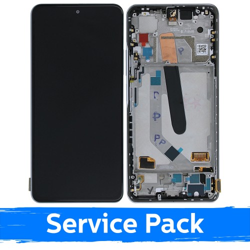 LCD ekraan Xiaomi Poco F3 (Mi 11X / Mi 11i) raamiga / arktiline valge / (Service Pack)