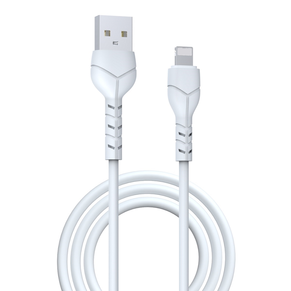 Devia cable Kintone EC143 USB - Lightning 1,0 m 2,1A valge
