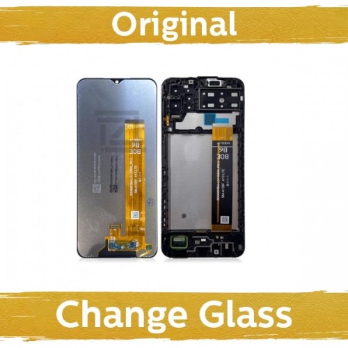 LCD Display Compatible With Samsung A135 A13 4G Black with Frame (Renewed: China)