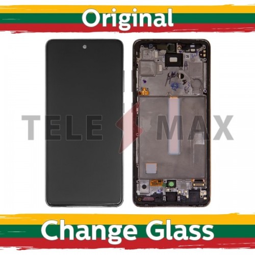 LCD Display Compatible With Samsung A525 (A526) A52 With Frame / Awesome Black / (Renewed: Telemax)