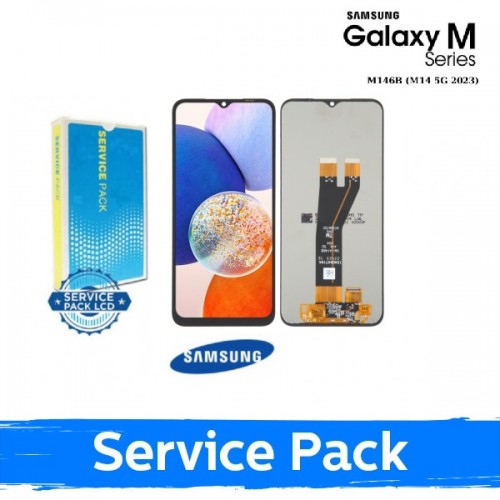 LCD Display Compatible With Samsung M146B M14 5G / A146B A14 5G / A145 A14 Black (Service Pack / Aftermarket)(NF version)