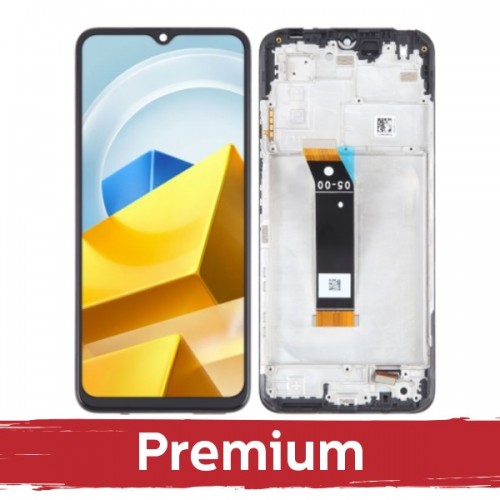 LCD Display Compatible With Xiaomi Poco M4 5G / Poco M5 Black with Frame / OEM