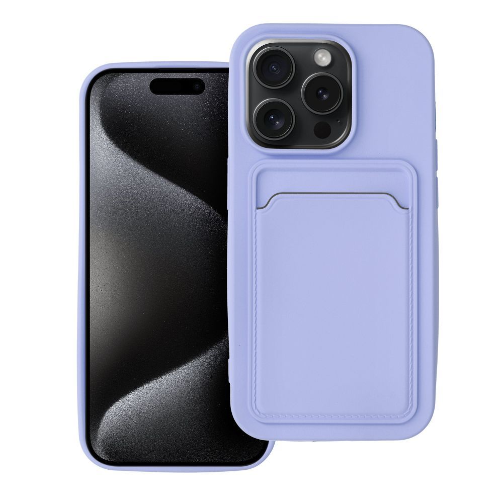 Ümbris jaoks iPhone 15 PRO Card Ümbris lilla