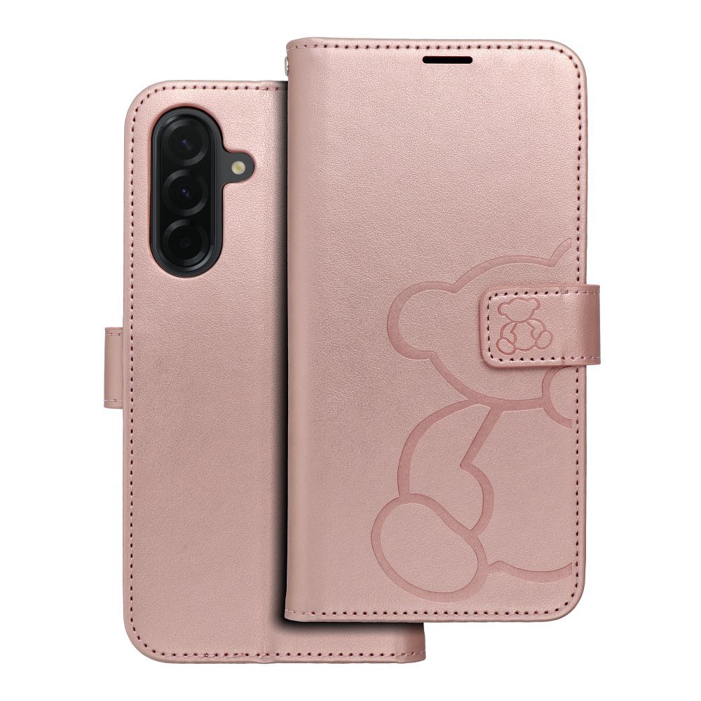 MEZZO Book ümbris jaoks SAMSUNG A36 5G teddy bear rose kuldne