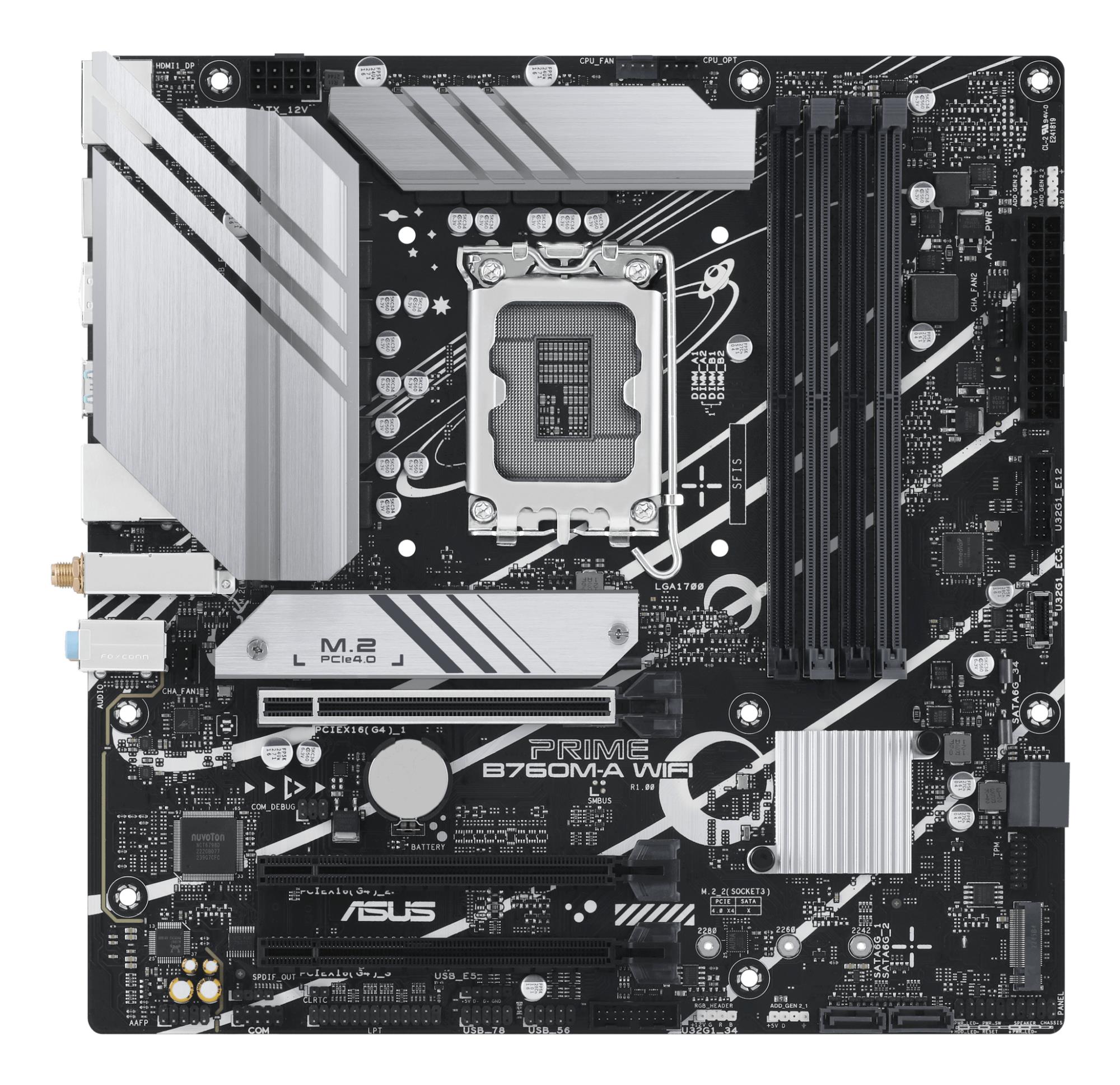 Emaplaat ASUS Intel B760 LGA1700 Micro-ATX DDR5 4 pesa Wi-Fi