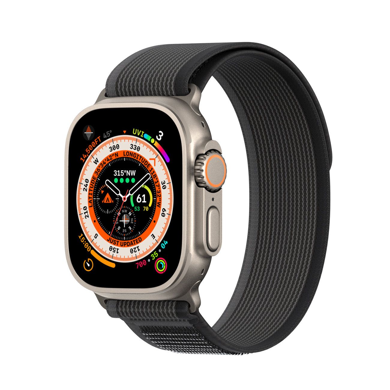 DUX DUCIS strap YJ nylon jaoks Apple Watch 42 / 44 / 45 / 49 mm must hall