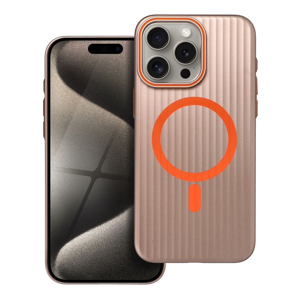 Ümbris SIMPLY compatible with MagSafe jaoks IPHONE 15 Pro Max titanium desert