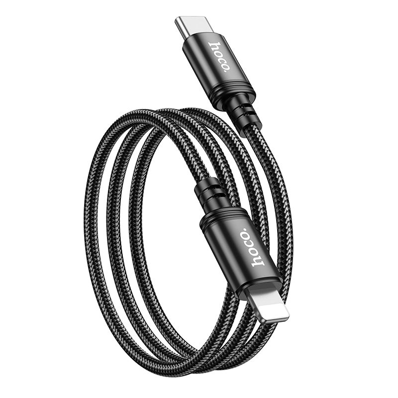 Кабель USB C to Lightning Hoco PD 20W 1 м X89 чёрный