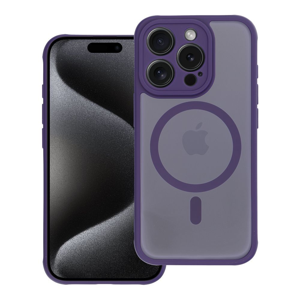 FULL MATTE MAG COVER ümbris compatible with MagSafe jaoks IPHONE 16 Pro Max purple