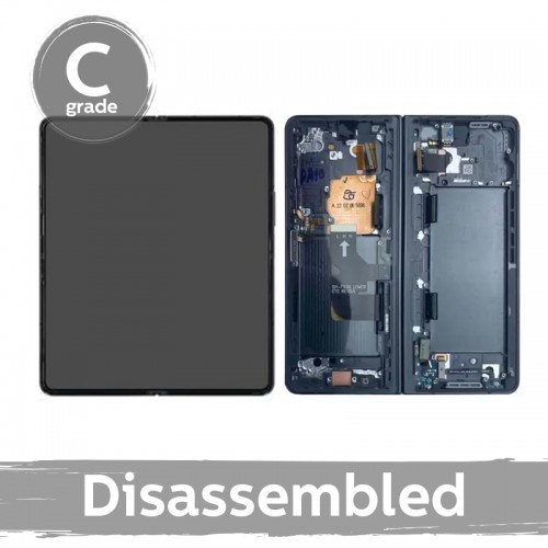 LCD Display Compatible With Samsung F936 Z Fold4 with Frame / Phantom Black / (7/10 Used)