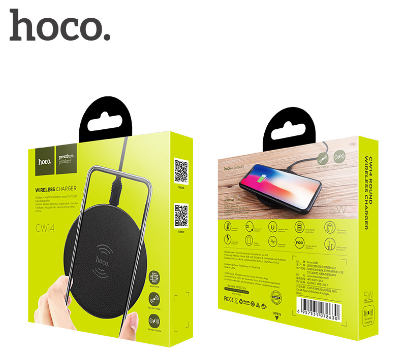 Wireless laadija Hoco CW14 (5W) must