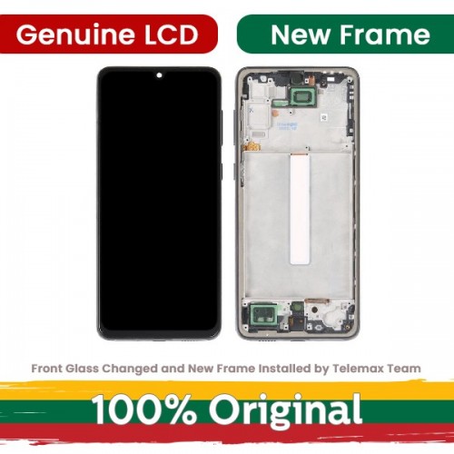 LCD Display Compatible With Samsung A336 A33 5G with Frame / White / (Renewed: Telemax)