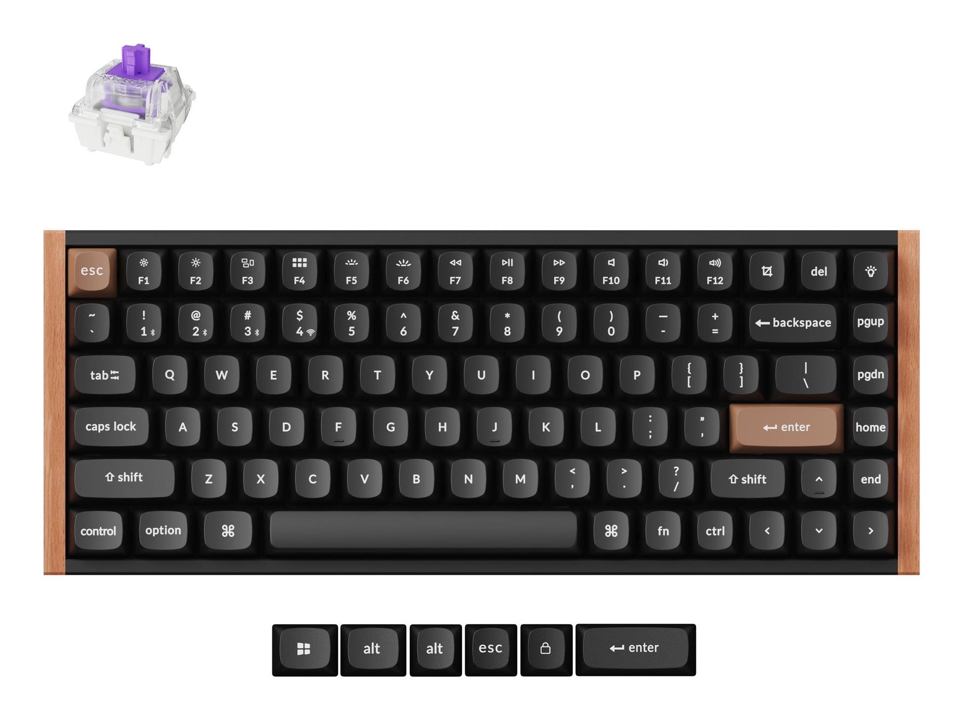 Juhtmevaba klaviatuur KEYCHRON K2 HE Special Ed. must