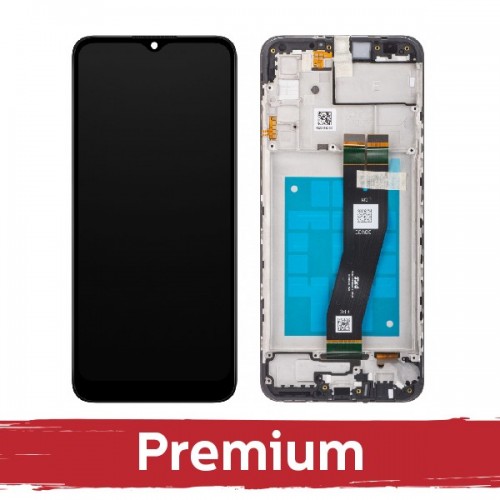 LCD Display Compatible With Samsung A025G A02s Black with Frame OEM