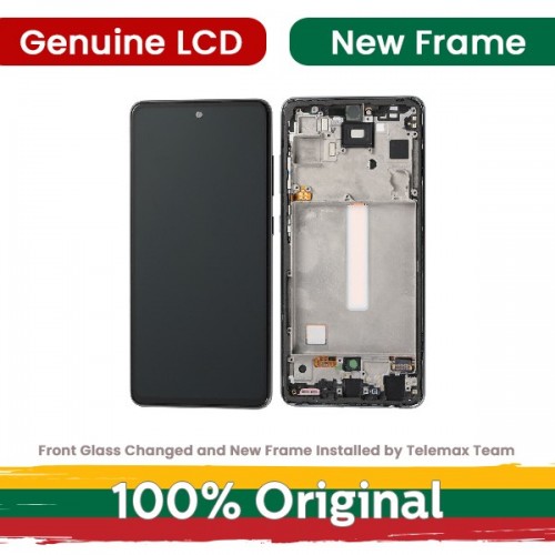 LCD Display Compatible With Samsung A528 A52s / A525 A52 (4G/5G) with Frame / Awesome Violet / (Renewed: Telemax)