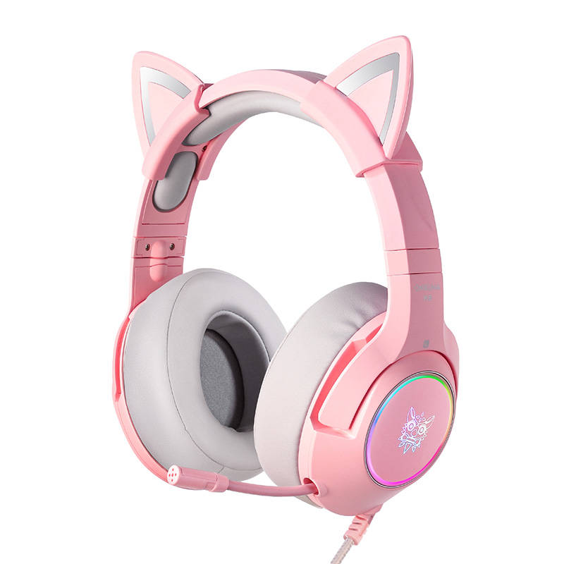 Игровые наушники ONIKUMA K9 RGB розовый