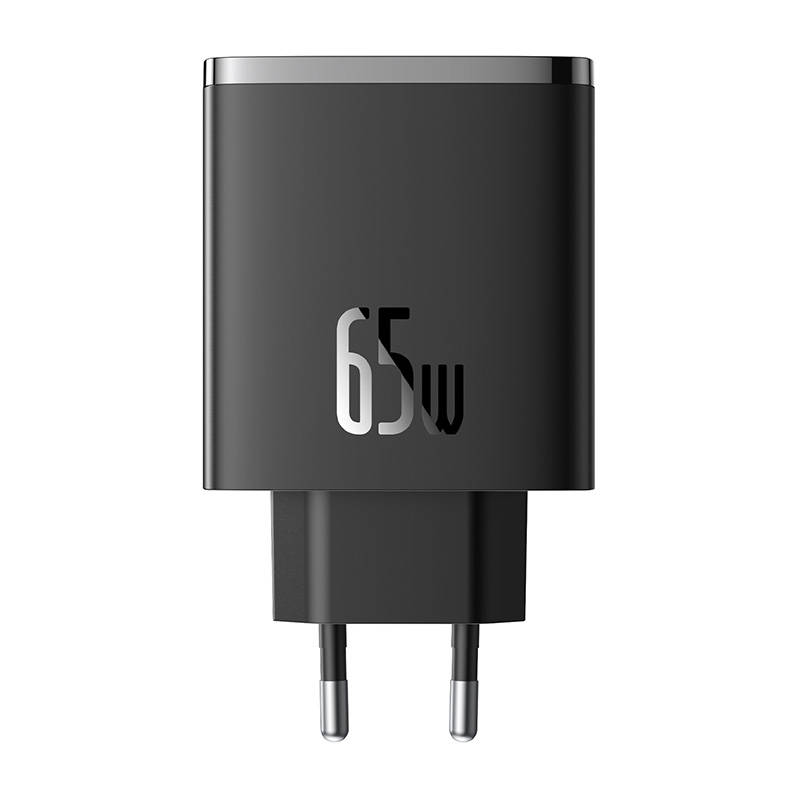 Wall laadija Baseus OS-Cube Pro 2xUSB-C + USB, 65W (must)