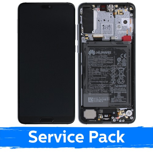 LCD ekraan ühilduv Huawei P20 Pro-ga raamiga / tumesinine / (Service Pack)