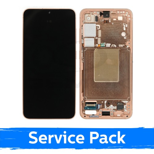 LCD ekraan Samsung S921 S24 raamiga / liivakivi oranž / (Service Pack) + akuga