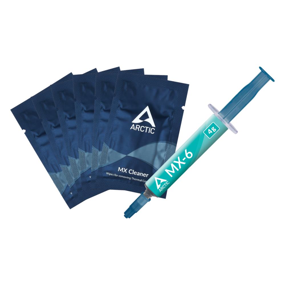 Thermal Paste ARCTIC MX-6, 4g koos 6pcs MX Cleaner