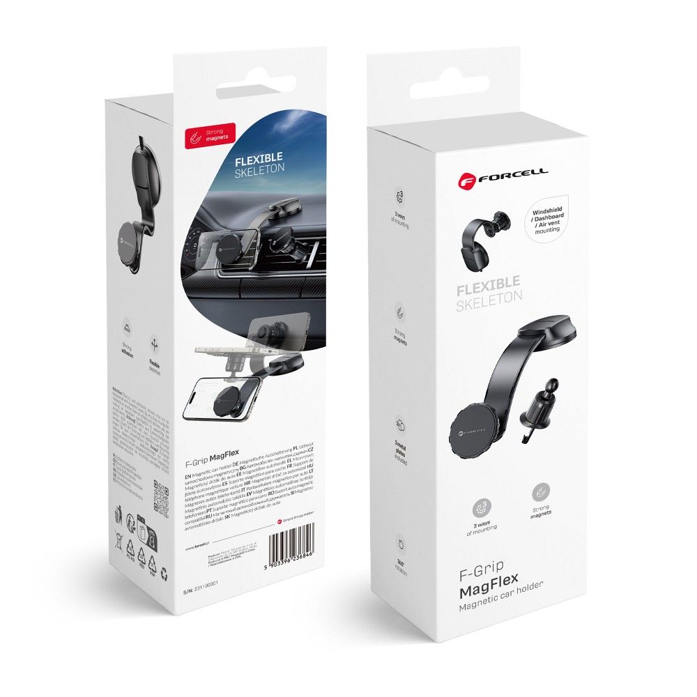 FORCELL F-GRIP MagFlex magnetic car hoidja jaoks windshield / dashboard / air vent must