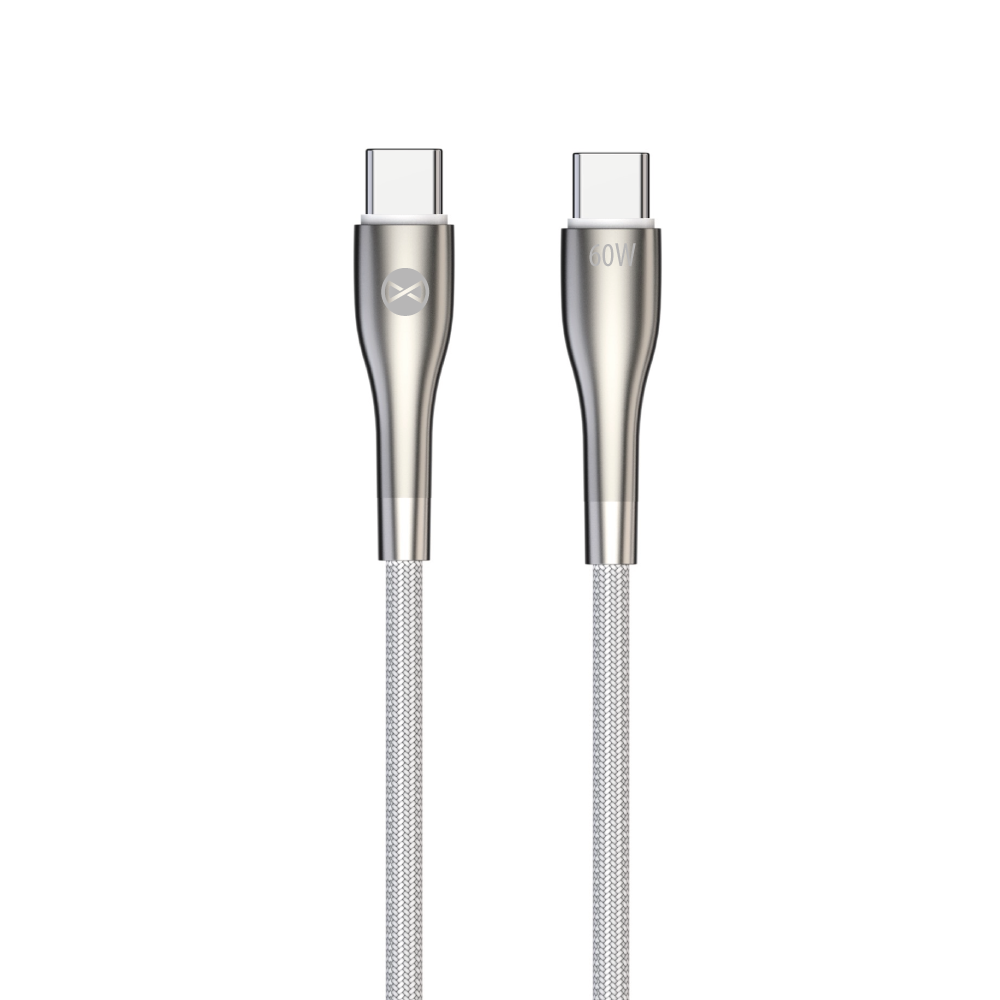 Forever Sleek kaabel USB-C - USB-C 1,0 m 60W valge