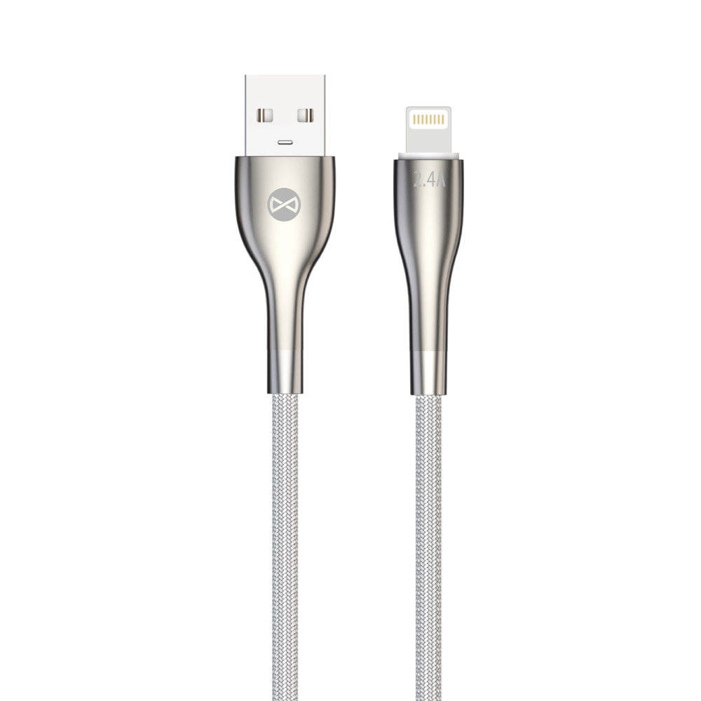 Forever Sleek kaabel USB - Lightning 1,0 m 2.4A valge