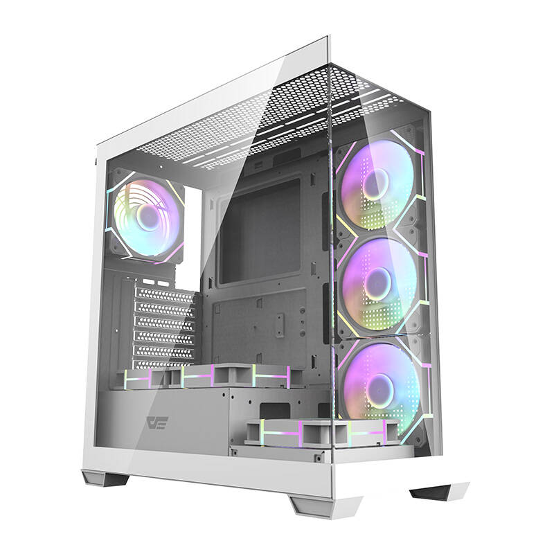 Computer ümbris  Darkflash DS900 (valge) + 7 ARGB Fans