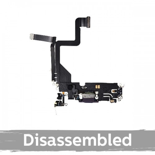 Charging Port Compatible With iPhone 14 Pro with Flex / Silver / (100% original / Used)