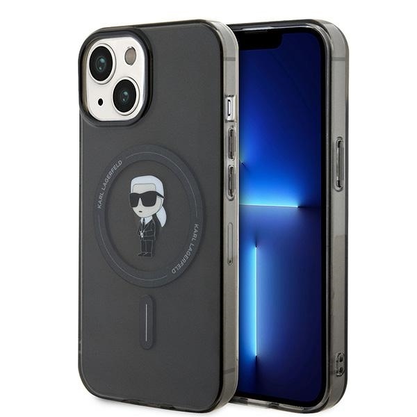 Karl Lagerfeld IML Ikonik MagSafe ümbris jaoks iPhone 15 - must
