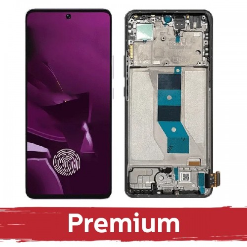 LCD Display Compatible With Xiaomi Redmi Note 14 5G with Frame / Midnight Black / OEM