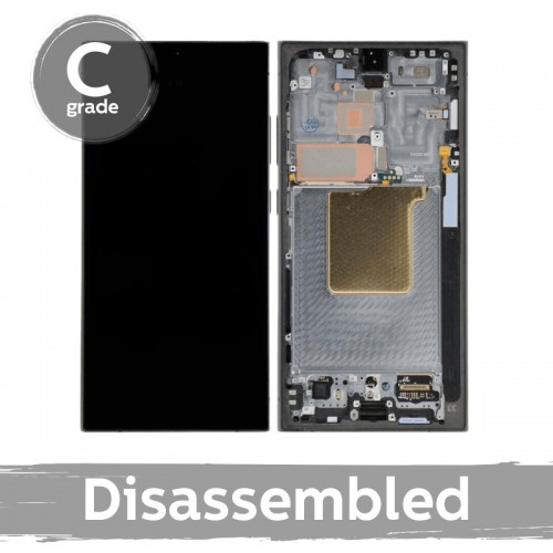 LCD Display Compatible With Samsung S928 S24 Ultra with Frame / Titanium Gray / (8/10 disassembled)