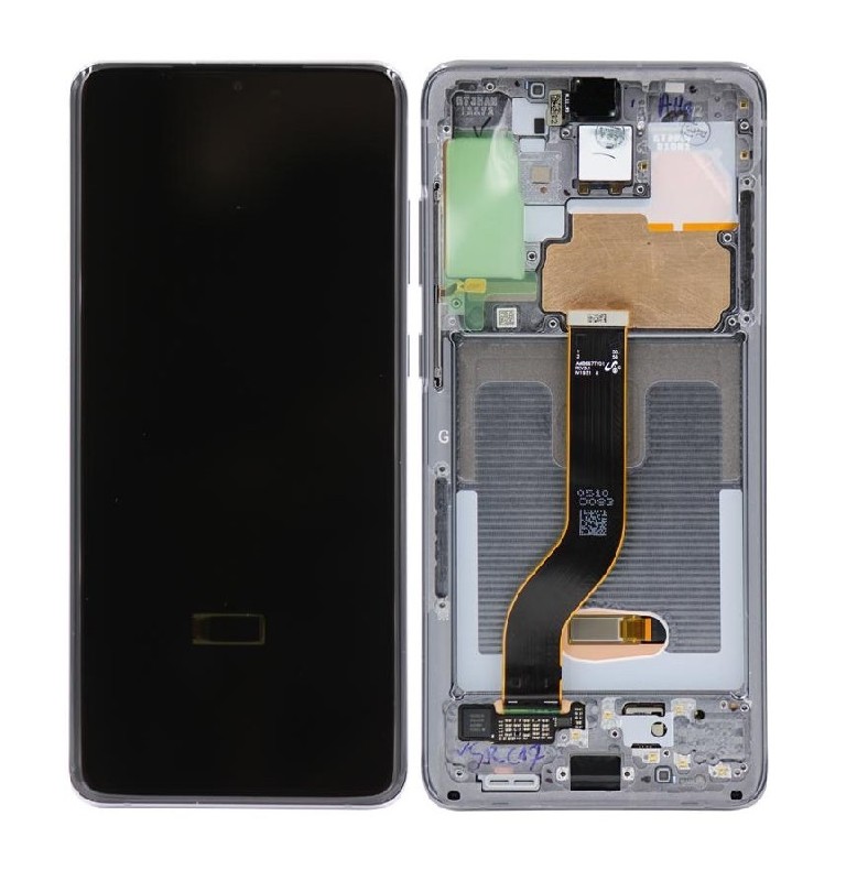 LCD ekraan Samsung G985F/G986F S20 Plus puuteekraani ja raamiga Cosmic Grey originaal (kasutatud, Grade A)
