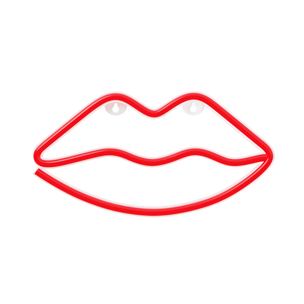 Neon LED Light LIPS punane Bat + USB FLNE08 Forever Light