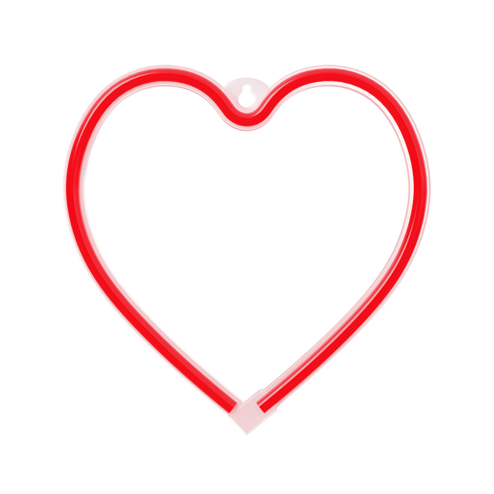 Neon LED Light HEART punane Bat + USB FLNE07 Forever Light