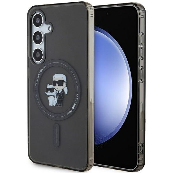Karl Lagerfeld IML Karl&Choupette MagSafe ümbris jaoks Samsung Galaxy S24 - must