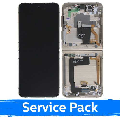 LCD ekraan Samsung F721 Z Flip4 (sisemine) raamiga / kollane / (Service Pack)