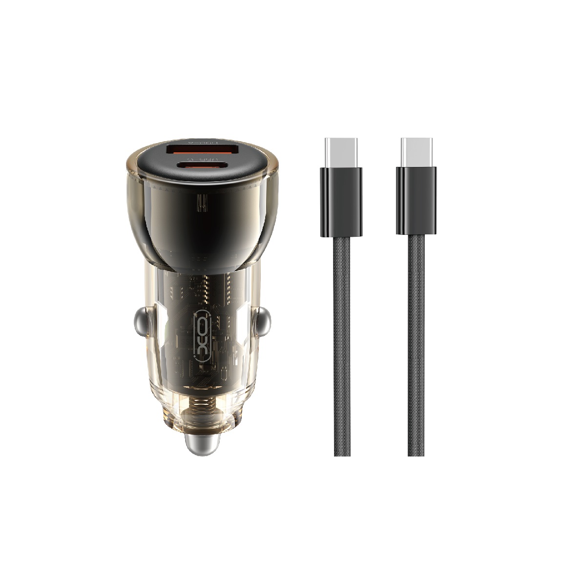 Car laadija XO CC60 USB-A/USB-C 60W sinine