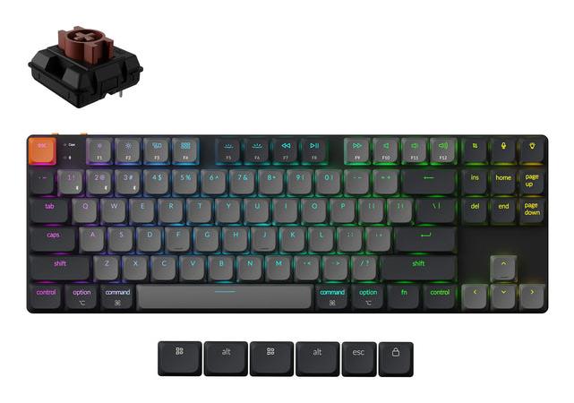 Juhtmevaba klaviatuur KEYCHRON K1 RGB must K1X-B3