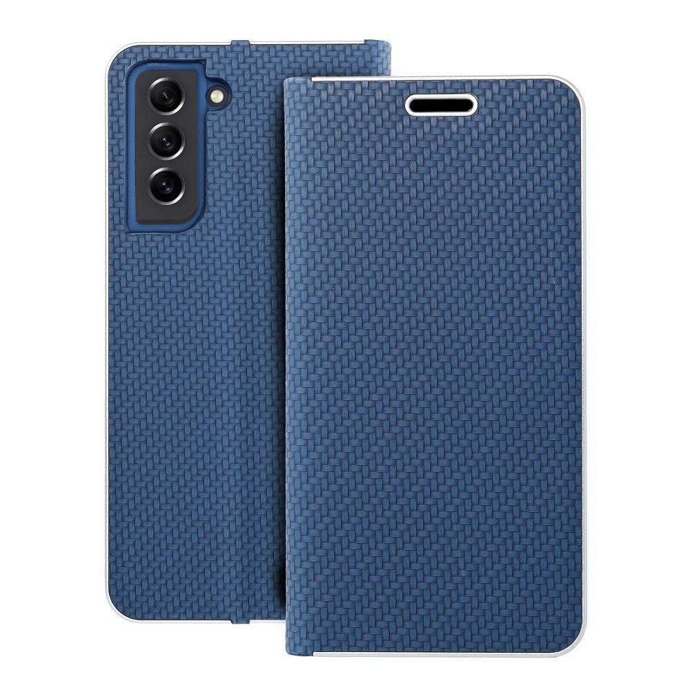 Чехол-книжка для Samsung S21 Luna Book Carbon синий