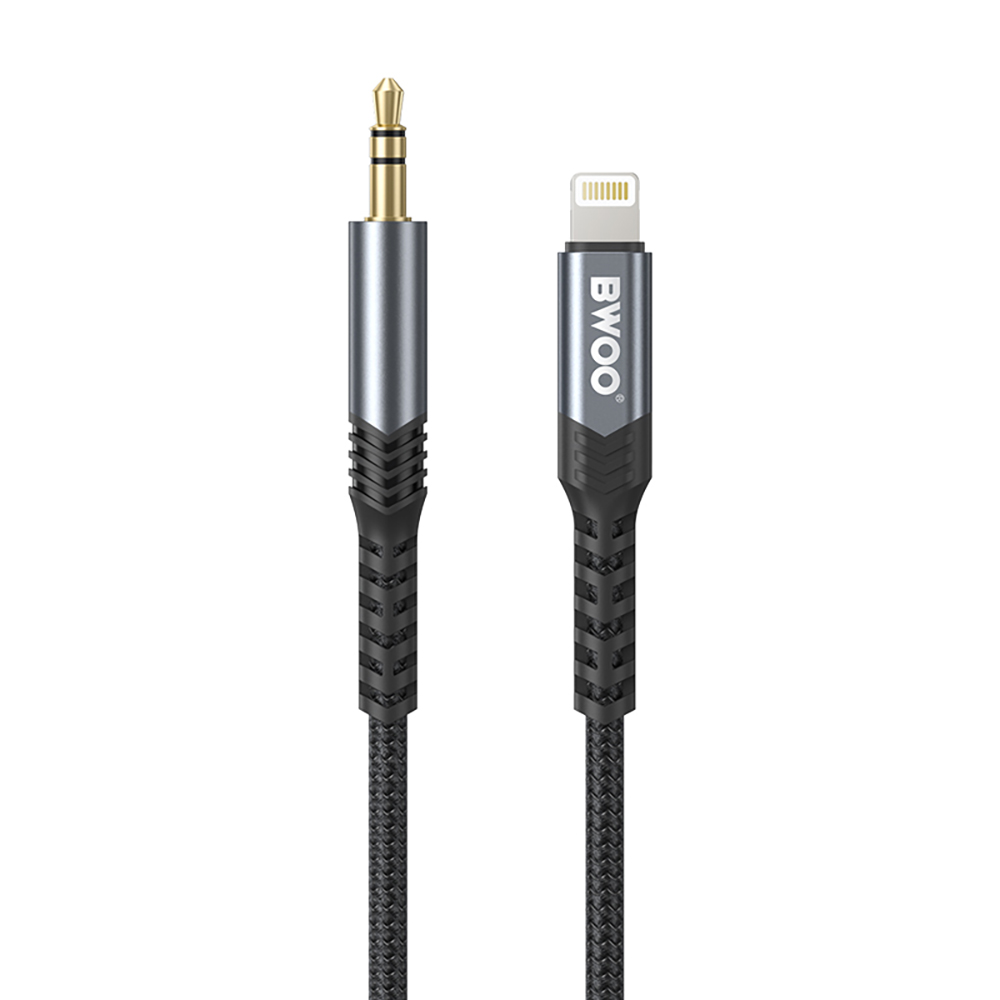 BWOO кабель AUX 3.5mm - Lightning BO-AUX068 черный