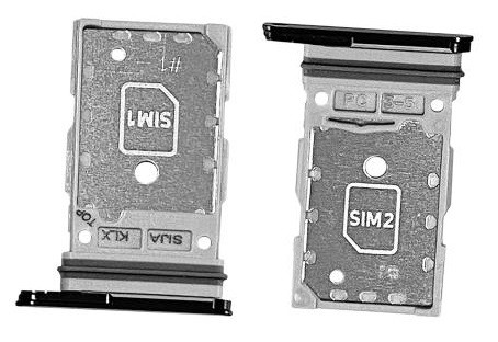 SIM-kaardi hoidja Samsung S901/S906 S22/S22 Plus Dual Phantom Black originaal (service pack)