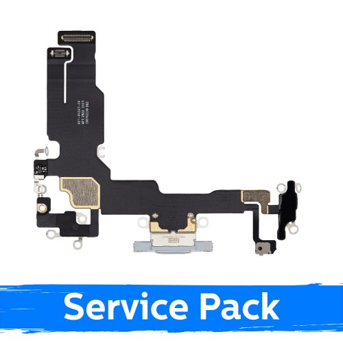 Charging Port Compatible With Apple iPhone 15 with Flex / Blue / (Service Pack)