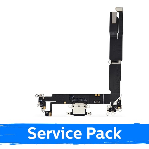 Charging Port Compatible With Apple iPhone 16 Plus with Flex / Black / (Service Pack)