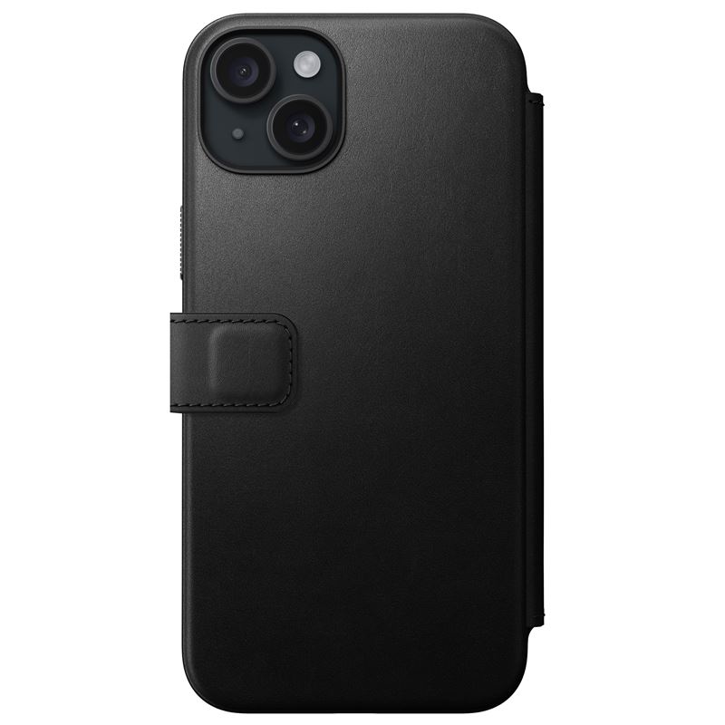 Nomad Modern Leather Folio ümbris jaoks iPhone 15 Plus 6,7" must