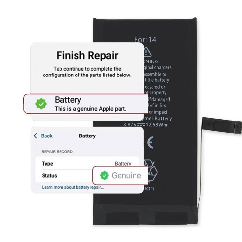 Battery Compatible With iPhone 14 / Self-Diagnosable / Settings: Genuine /