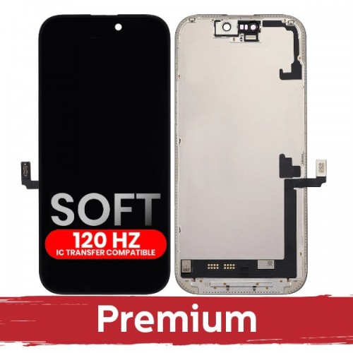 LCD ekraan ühildub iPhone 17 must (SOFT OLED / Stable 120Hz / Premium) eemaldatav IC