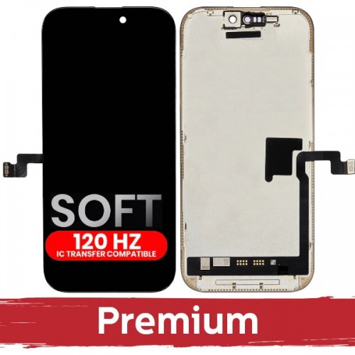 LCD ekraan ühildub iPhone 16 Pro must (SOFT OLED / Stable 120Hz / Premium) eemaldatav IC