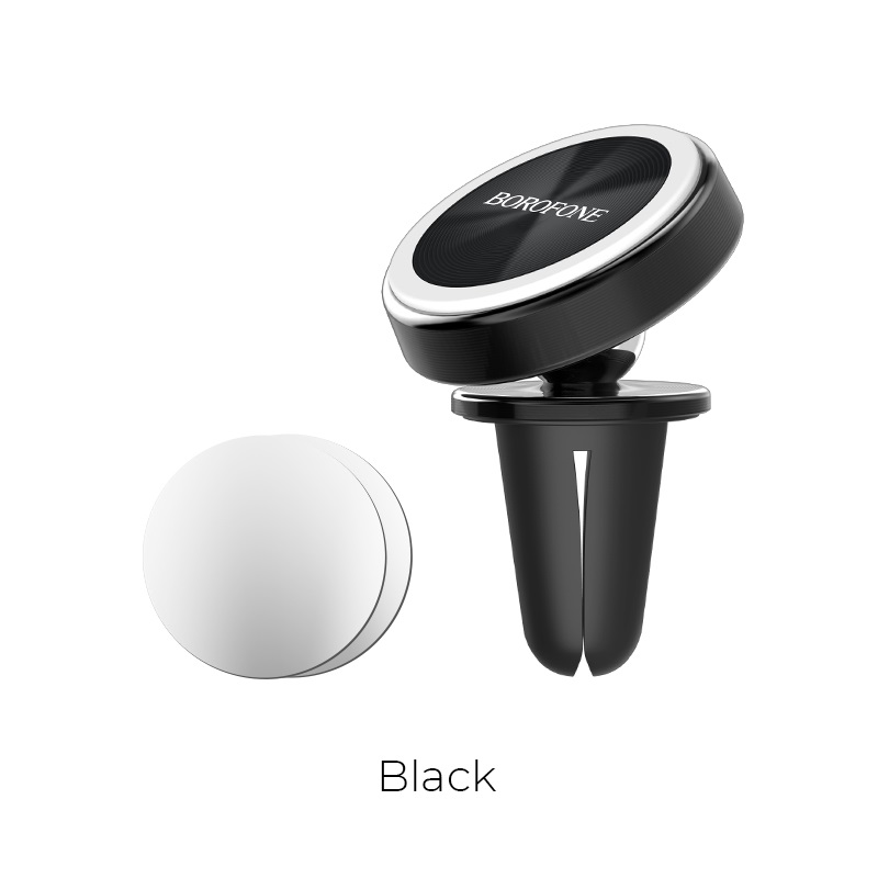 Car phone hoidja Borofone BH6, jaoks using on ventilation grille, magnetic fixing, must