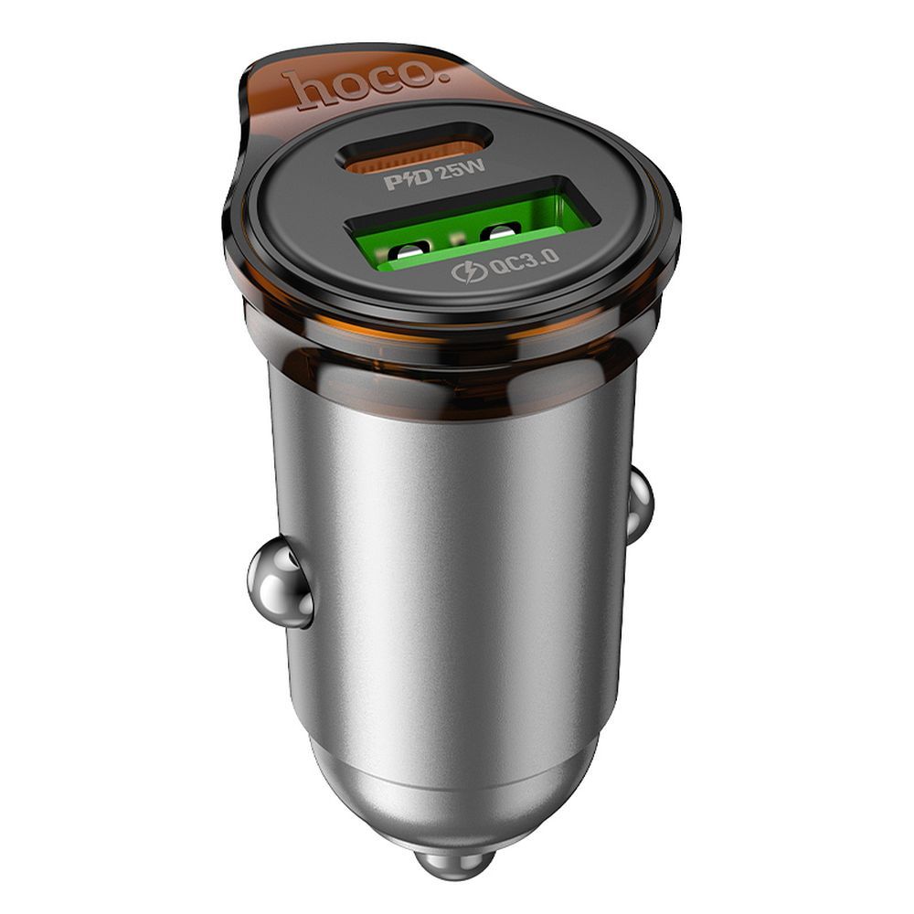 Car Laadija Hoco USB A + USB C PD QC3.0 43W NZ16A metal hall